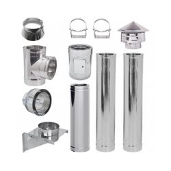 Flue kit stainless steel insulated Ф130